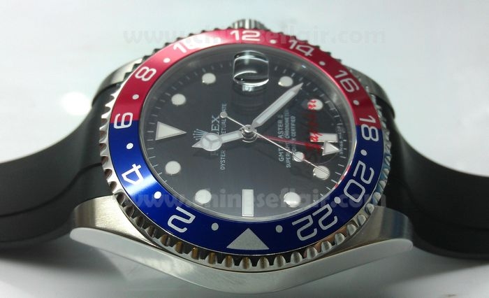 Fake Rolex GMT-Master II Red / Blue Bezel Mens Watch 40mm